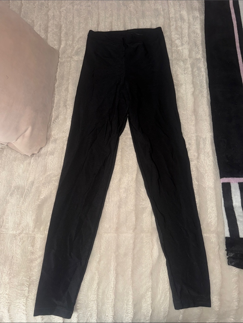 American Apparel Black High-Waist Shimmer Leggings